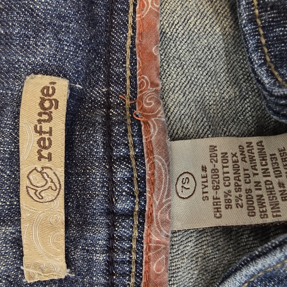 Y2K Vintage Refuge Low-rise Women's Blue Jeans Size 7 90s Denim Casual - Picture 7 of 7